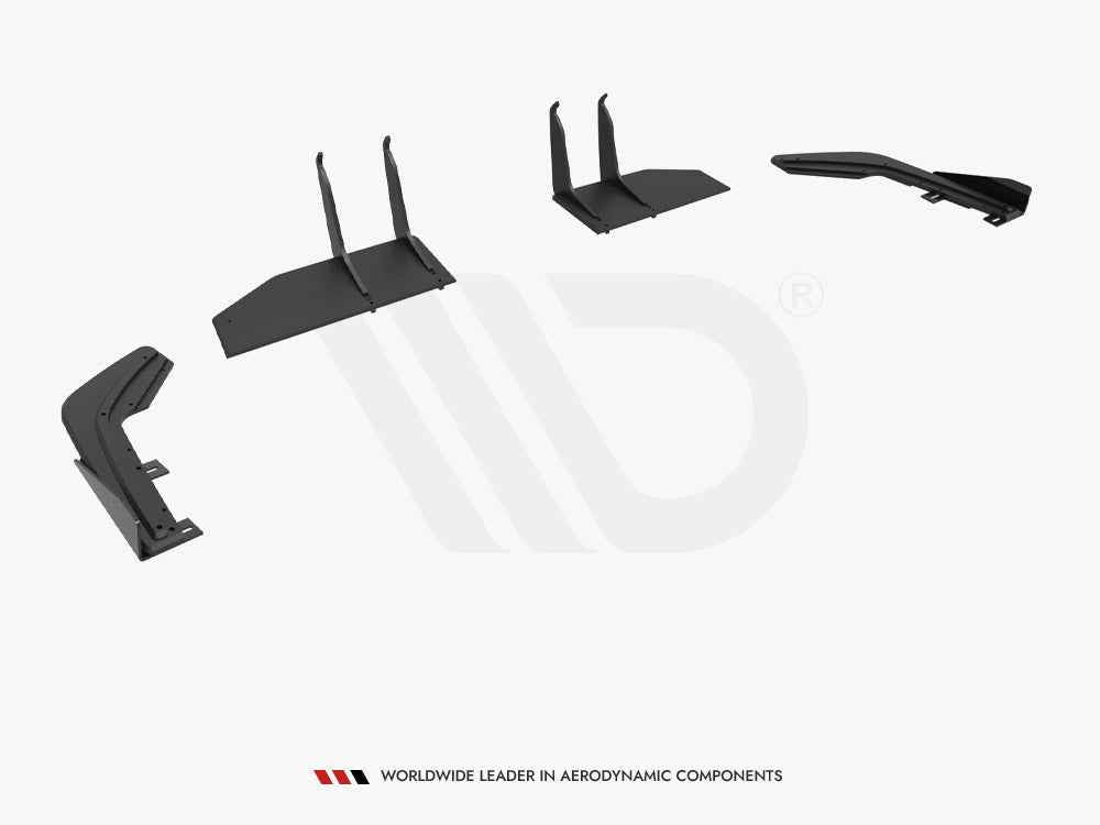 Maxton Design - STREET PRO REAR DIFFUSER + FLAPS HONDA CIVIC TYPE-R MK 11