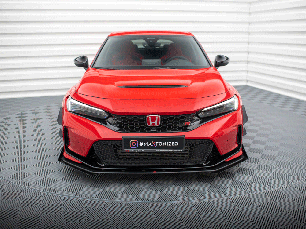 Maxton Design - STREET PRO FRONT SPLITTER + FLAPS HONDA CIVIC TYPE-R MK 11