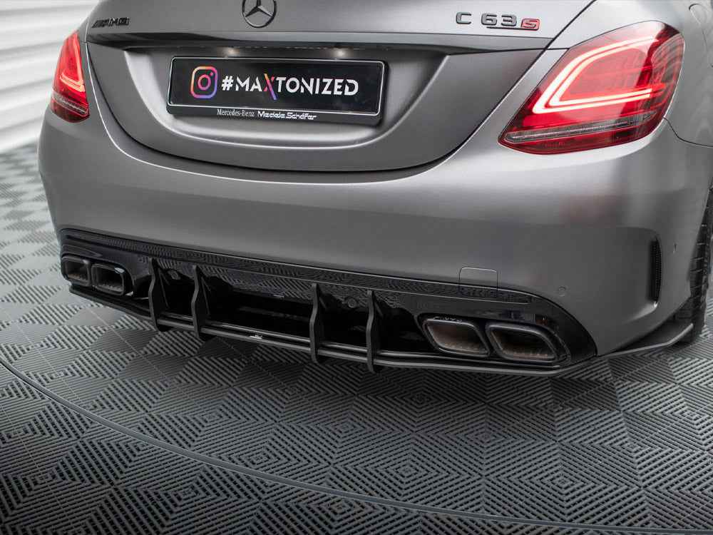 Maxton Design - STREET PRO REAR DIFFUSER MERCEDES-AMG C63 SEDAN / ESTATE W205 FACELIFT
