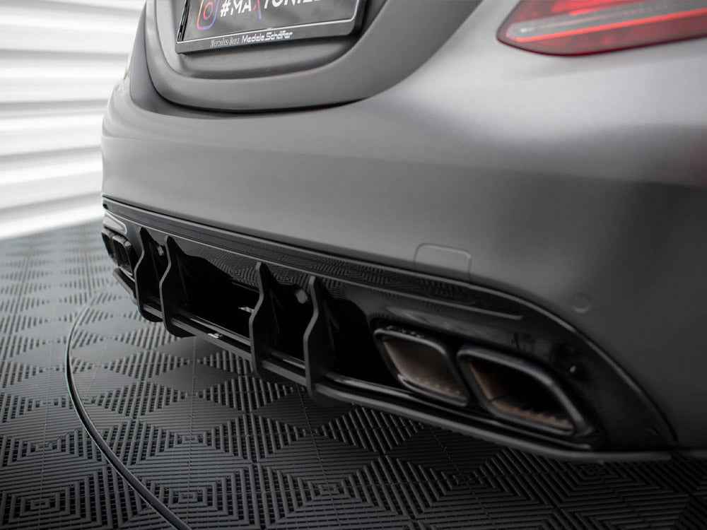 Maxton Design - STREET PRO REAR DIFFUSER MERCEDES-AMG C63 SEDAN / ESTATE W205 FACELIFT