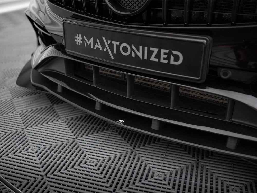 Maxton Design - STREET PRO FRONT SPLITTER + FLAPS MERCEDES-BENZ A AMG-LINE W176 FACELIFT