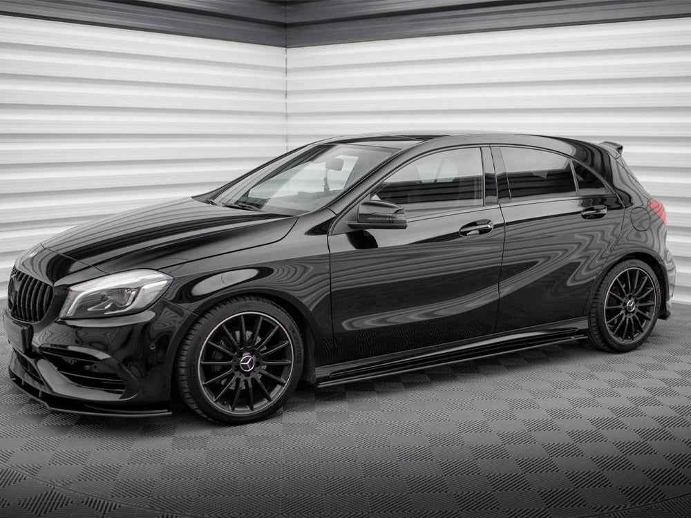 Maxton Design - STREET PRO SIDE SKIRTS DIFFUSERS MERCEDES-BENZ A AMG-LINE W176 FACELIFT