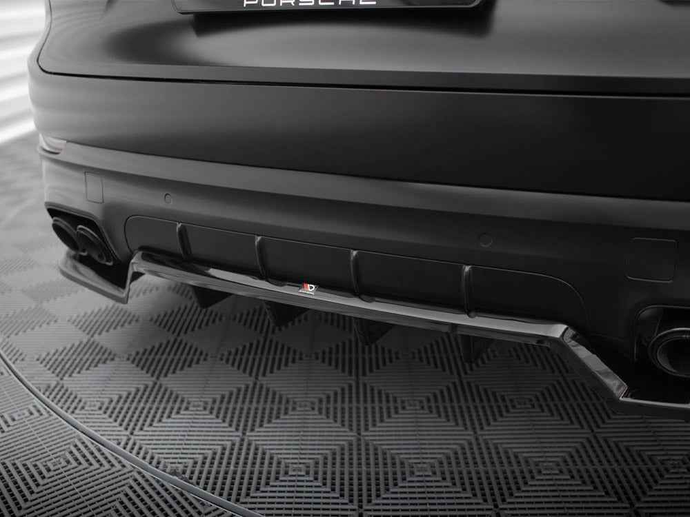 Maxton Design - CENTRAL REAR SPLITTER (VERTICAL BARS) PORSCHE CAYENNE SPORT DESIGN MK3