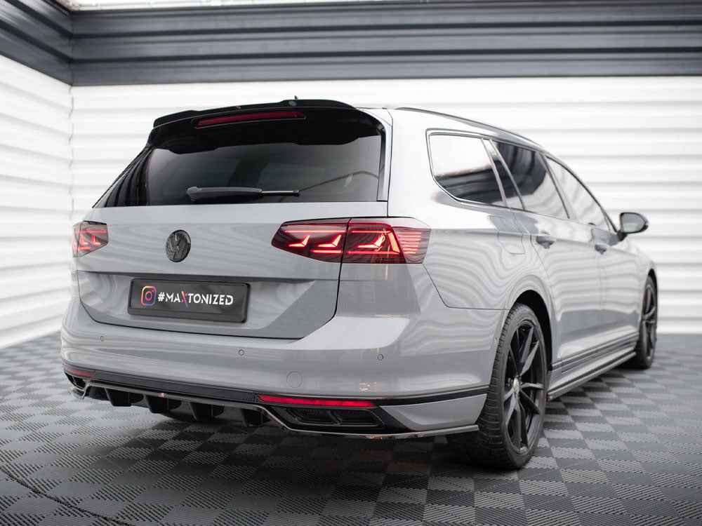 Maxton Design - CENTRAL REAR SPLITTER (VERTICAL BARS) VOLKSWAGEN PASSAT R-LINE B8 FACELIFT