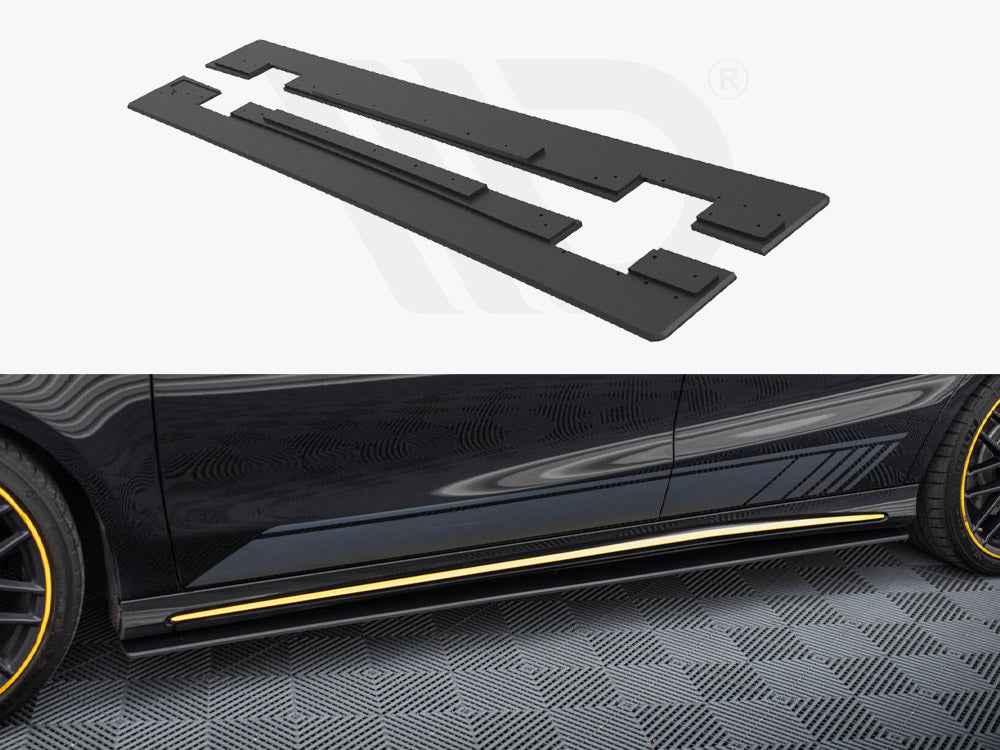 Maxton Design - STREET PRO SIDE SKIRTS DIFFUSERS MERCEDES-AMG CLA 45 C117 FACELIFT