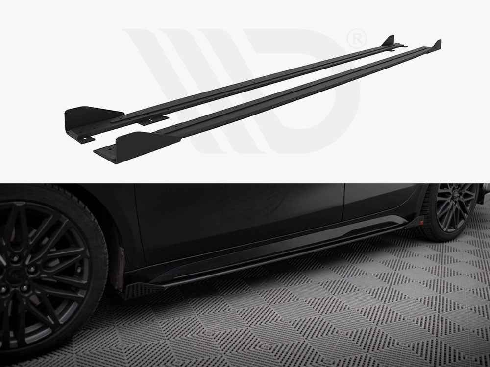Maxton Design - Street PRO Side Skirts Diffusers + Flaps Kia Proceed GT / GT-Line Mk1 Facelift / Ceed GT Mk3 Facelift