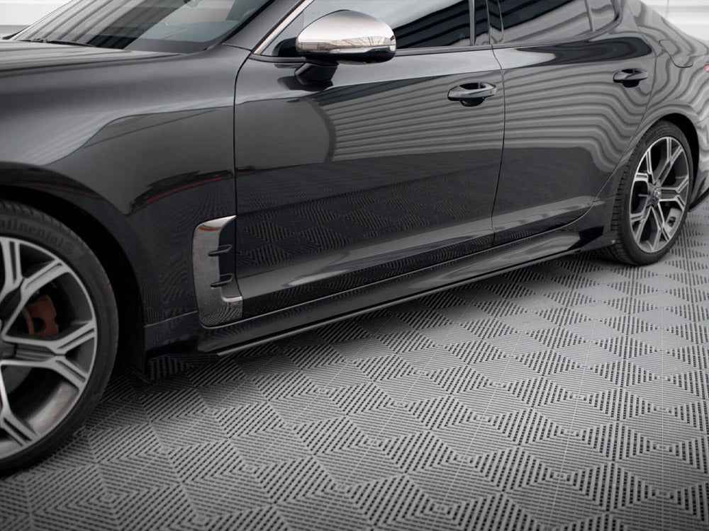 Maxton Design - STREET PRO SIDE SKIRTS DIFFUSERS + FLAPS KIA STINGER GT / GT-LINE MK1
