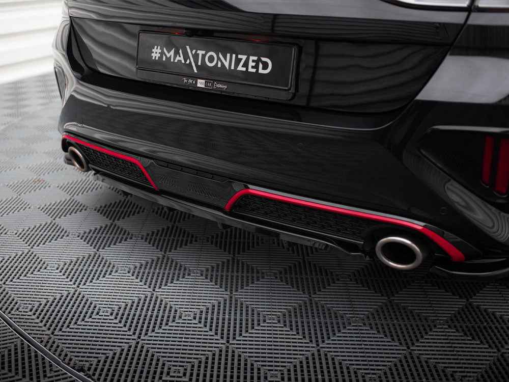 Maxton Design - Central Rear Splitter (Vertical Bars) Kia Ceed GT Mk3 Facelift