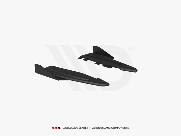 Maxton Design - Street Pro Rear Side Splitters + Flaps Ford Mustang GT Mk6