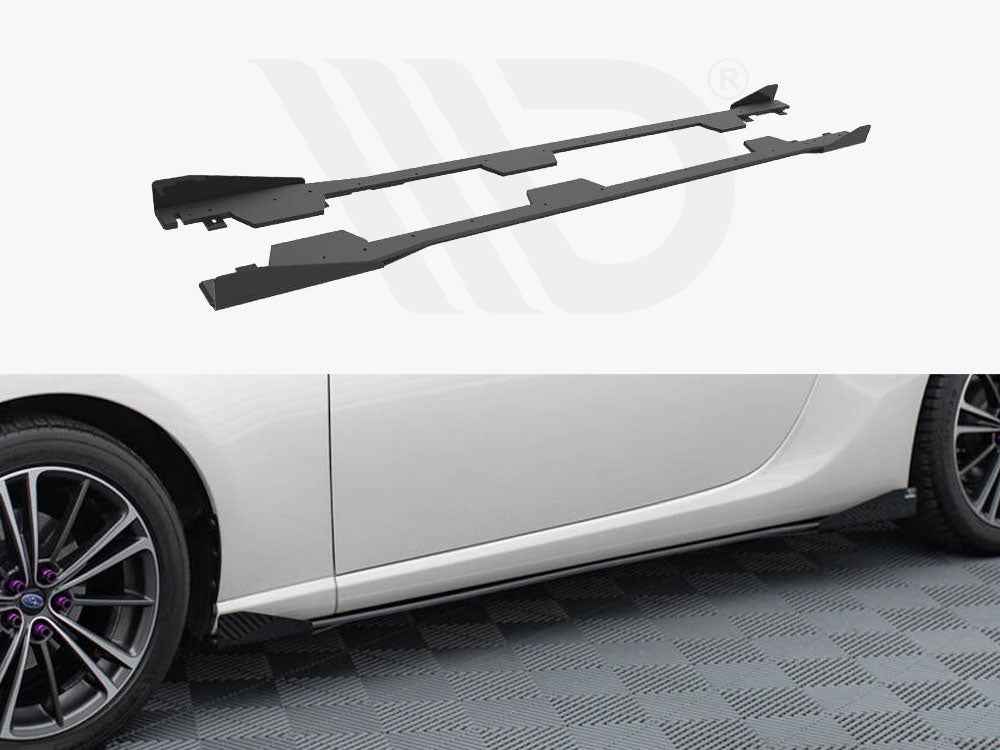Maxton Design -Street PRO Side Skirts Diffusers + Flaps Subaru BRZ Mk1 / Mk1 Facelift
