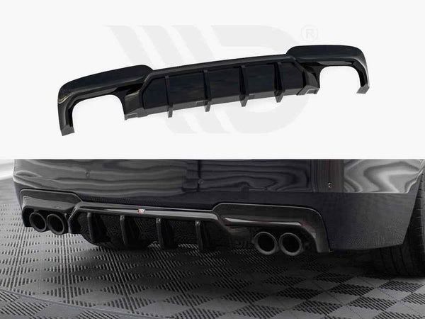 Maxton Design - REAR VALANCE V.2 BMW 5 M-PACK F10 (VERSION WITH TWO DOUBLE EXHAUSTS)