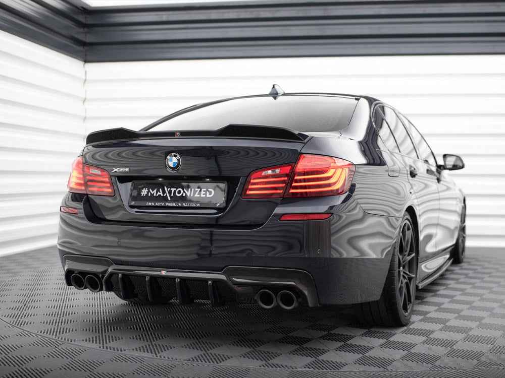 Maxton Design - REAR VALANCE V.2 BMW 5 M-PACK F10 (VERSION WITH TWO DOUBLE EXHAUSTS)