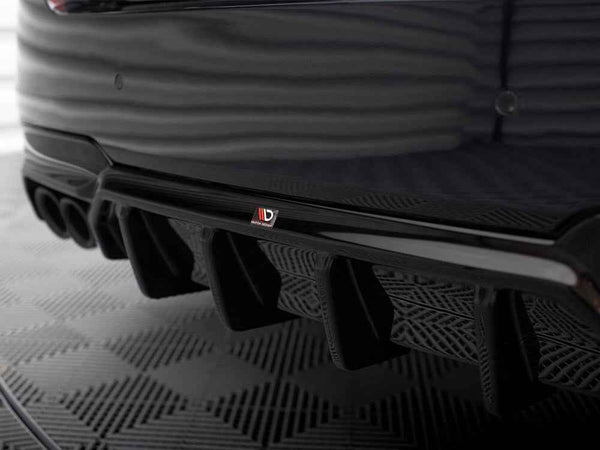 Maxton Design - REAR VALANCE V.2 BMW 5 M-PACK F10 (VERSION WITH TWO DOUBLE EXHAUSTS)