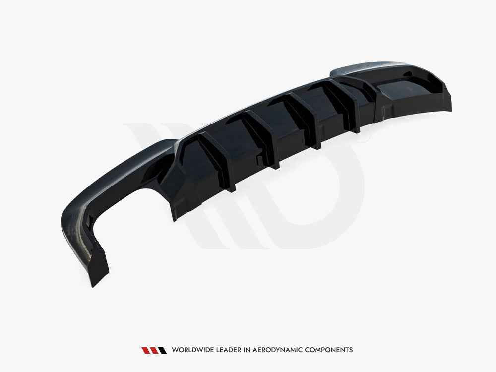 Maxton Design - REAR VALANCE V.2 BMW 5 M-PACK F10 (VERSION WITH DOUBLE EXHAUST ON ONE SIDE)