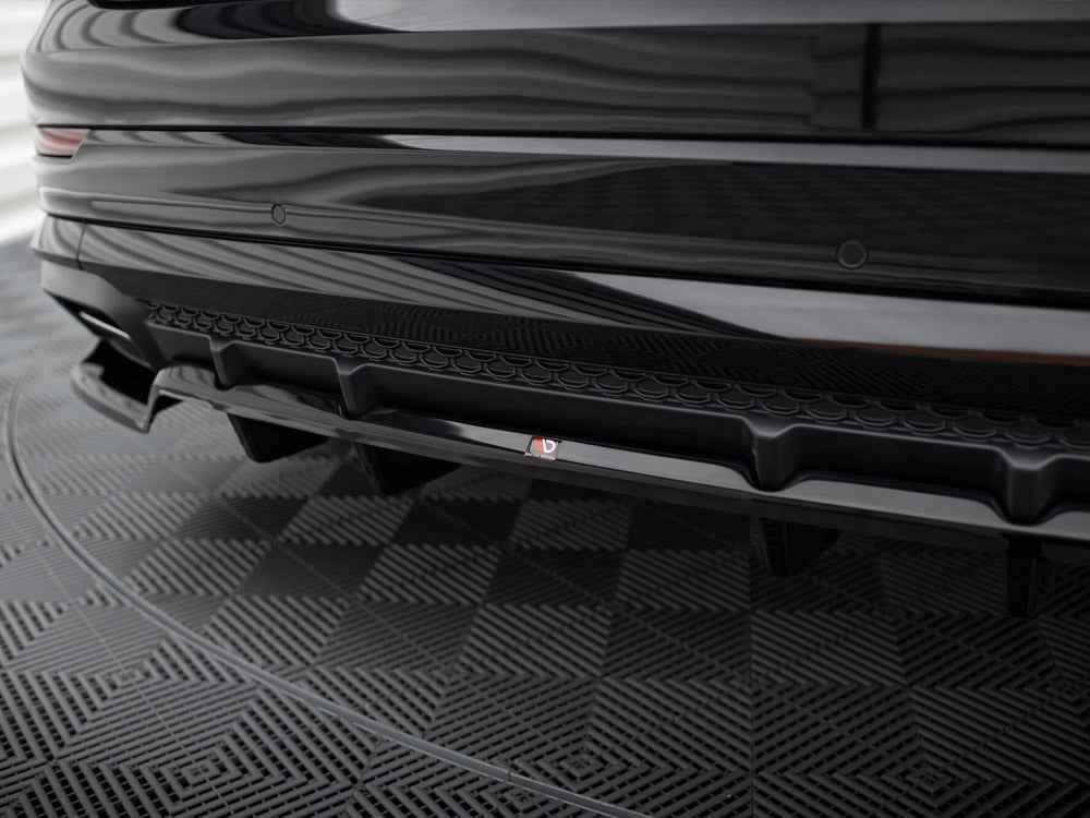 Maxton Design - Central Rear Splitter (Vertical Bars) Audi SQ8 / Q8 S-Line Mk1 Facelift