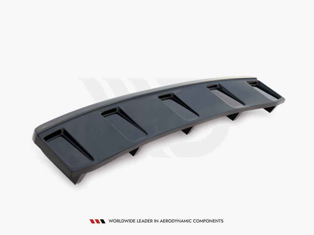 Maxton Design - CENTRAL REAR SPLITTER AUDI A7 S-LINE (FACELIFT) (WITH VERTICAL BARS) (2014-2018)