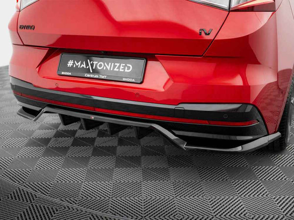 Maxton Design - REAR SPLITTER (VERTICAL BARS) SKODA ENYAQ COUPE IV