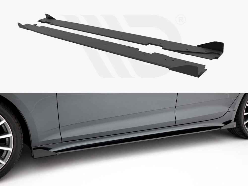 Maxton Design - Street PRO Side Skirts Diffusers + Flaps Audi A5 Sportback F5 / B9 Facelift