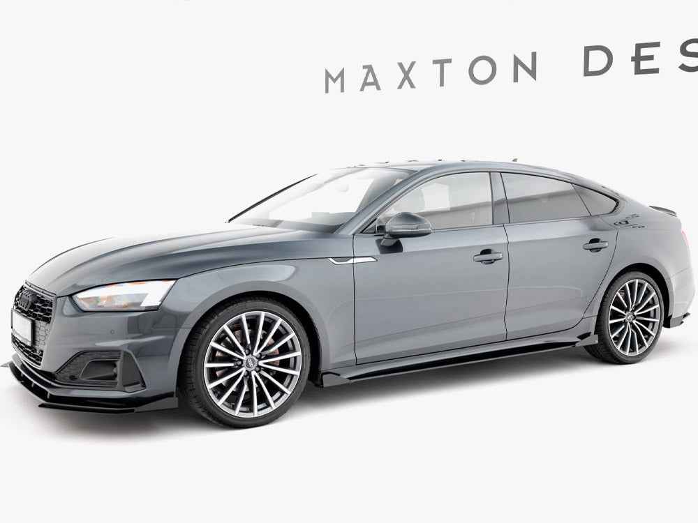 Maxton Design - Street PRO Side Skirts Diffusers + Flaps Audi A5 Sportback F5 / B9 Facelift