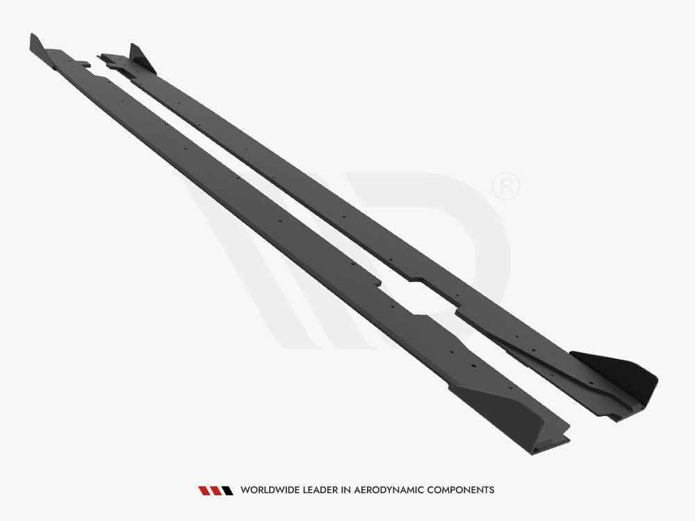 Maxton Design - Street PRO Side Skirts Diffusers + Flaps Audi A5 Sportback F5 / B9 Facelift
