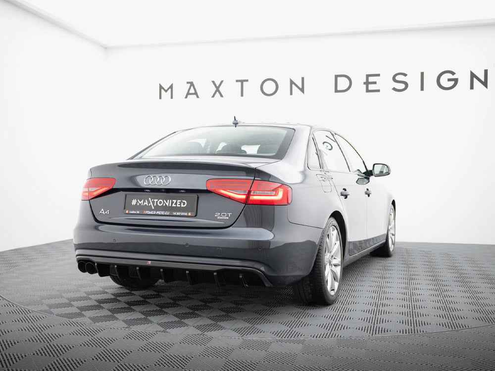 Maxton Design - Rear Valance Audi A4 B8 Facelift (Single side dual exhaust version)