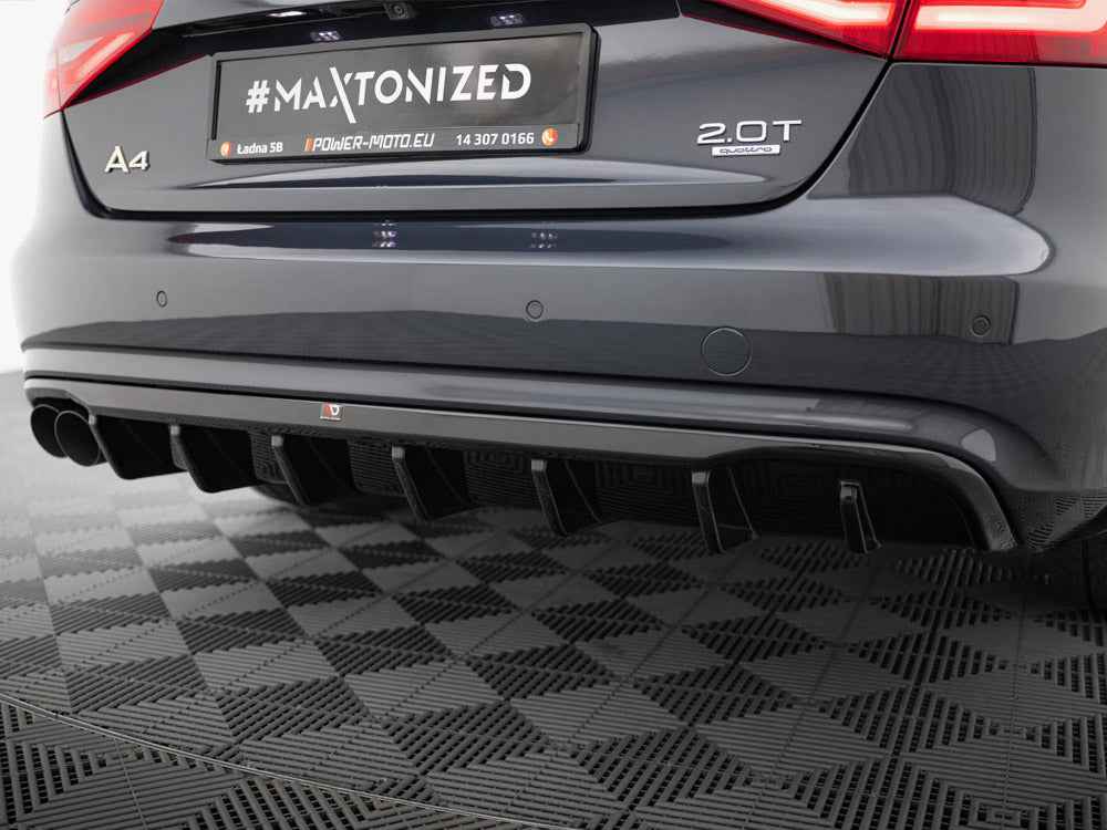 Maxton Design - Rear Valance Audi A4 B8 Facelift (Single side dual exhaust version)