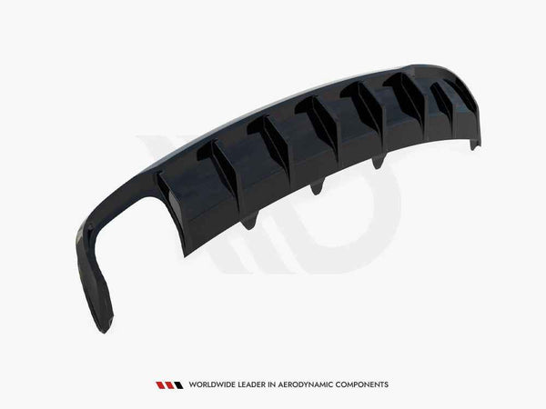 Maxton Design - Rear Valance Audi A4 B8 Facelift (Single side dual exhaust version)