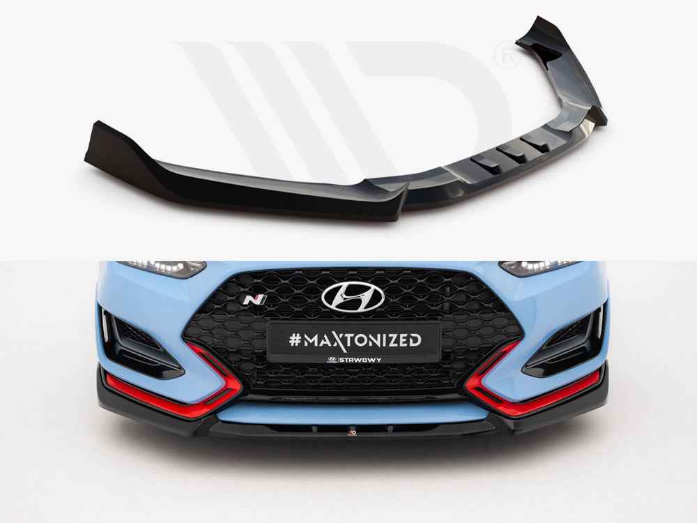 Maxton Design - Front Splitter V.2 Hyundai Veloster N Mk2
