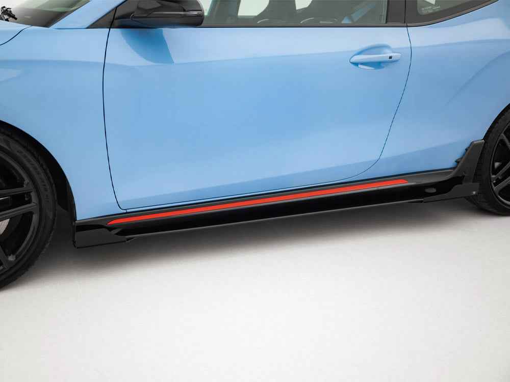 Maxton Design - Street PRO Side Skirts Diffusers + Flaps Hyundai Veloster N Mk2