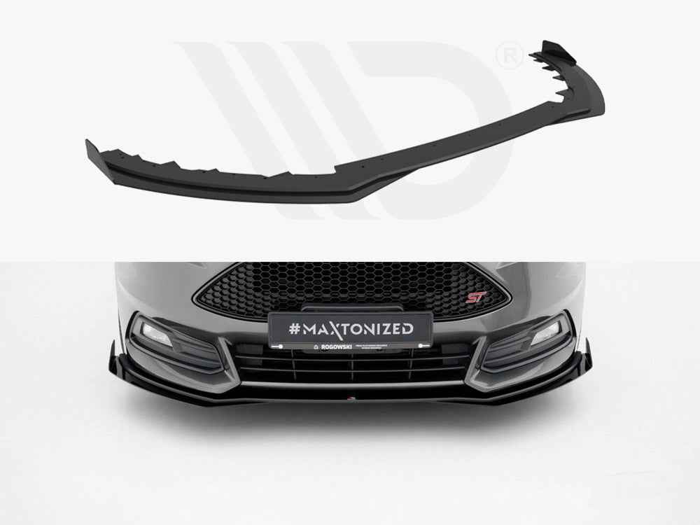 Maxton Design - Street PRO Front Splitter + Flaps Ford Focus ST Mk3 Facelift