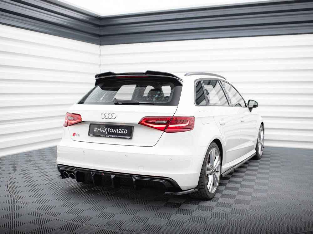 Maxton Design - Rear Valance Audi A3 S-Line Sportback 8V (Version with dual exhausts tips on one side)