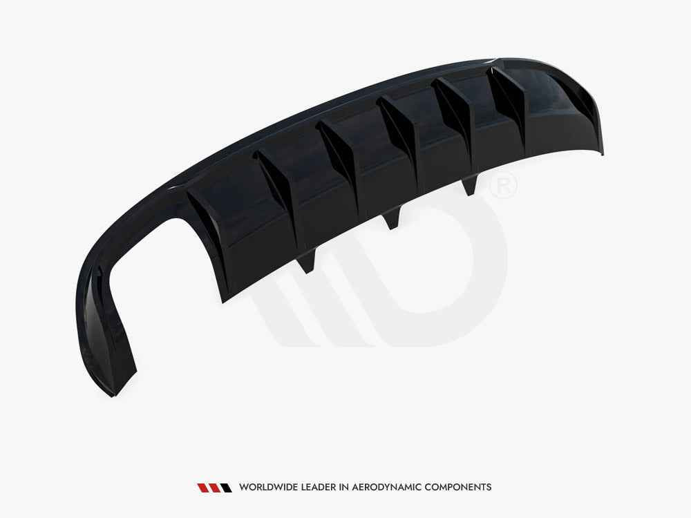 Maxton Design - Rear Valance Audi A4 S-Line Sedan B8 (Version with dual exhaust tips on one side)