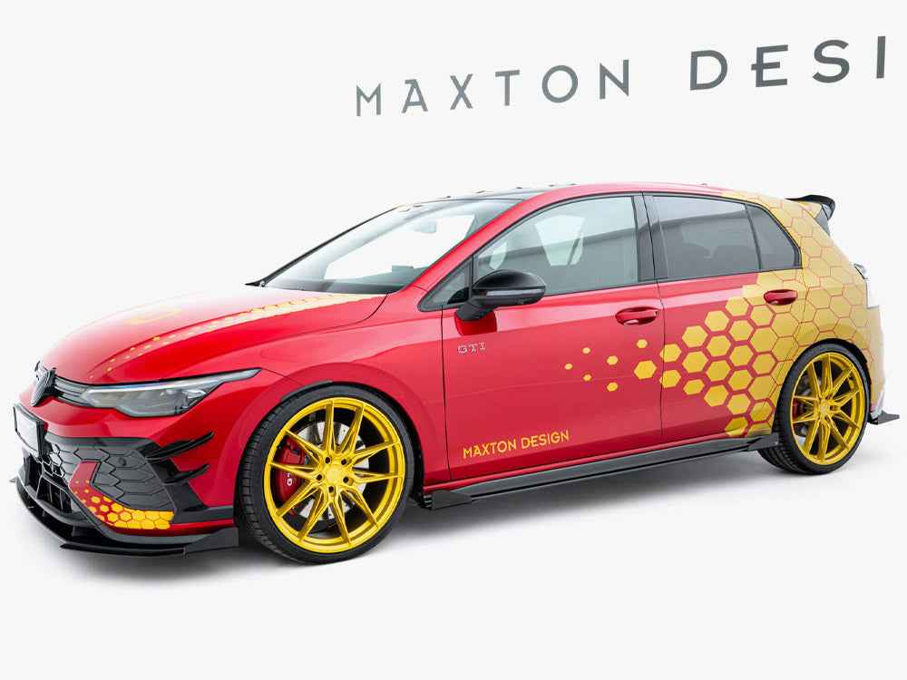 Maxton Design - Street PRO Side Skirts Diffusers + Flaps Volkswagen Golf GTI Clubsport Mk8 Facelift