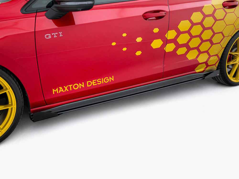 Maxton Design - Street PRO Side Skirts Diffusers + Flaps Volkswagen Golf GTI Clubsport Mk8 Facelift