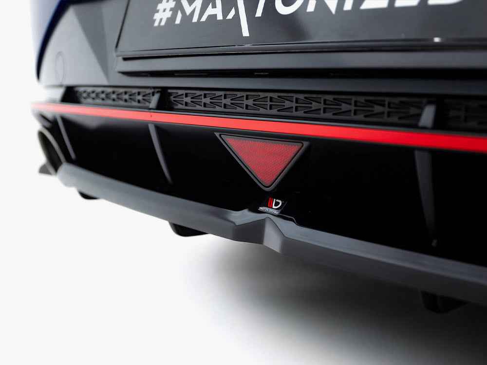 Maxton Design -Central Rear Splitter (Vertical Bars) Hyundai Elantra N Mk7