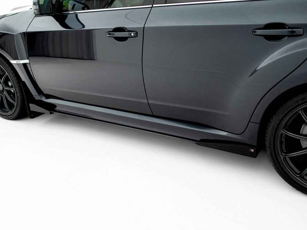 Maxton Design - Street PRO Side Skirts Diffusers + Flaps Subaru Impreza WRX STI Mk3 Facelift