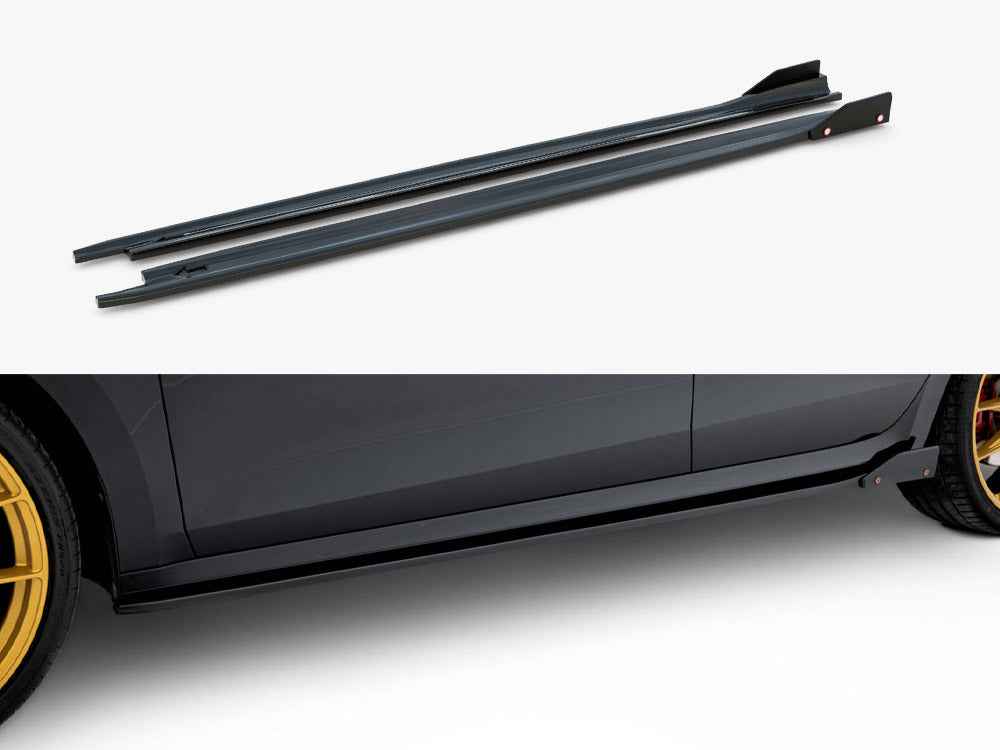 Maxton Design - Side Skirts Diffusers V.2 + Flaps Skoda Octavia RS Liftback / Estate Mk4 Facelift