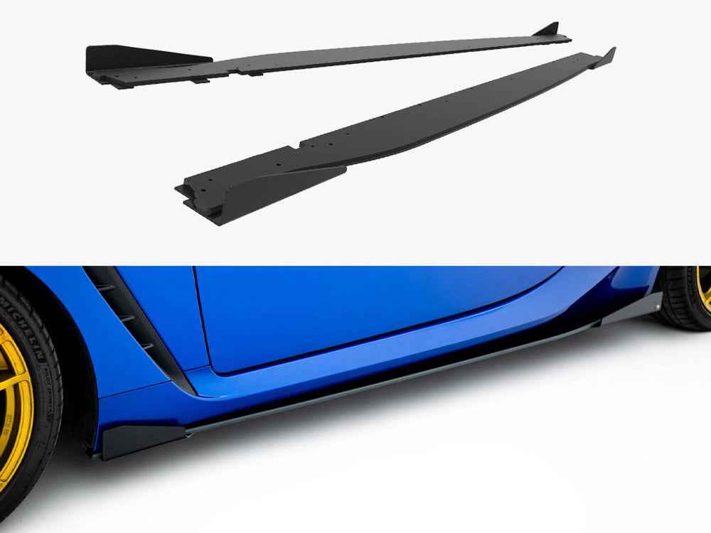 Maxton Design - Street PRO Side Skirts Diffusers V.1 + Flaps Subaru BRZ Mk2