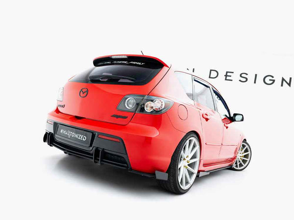 Maxton Design - Street PRO Rear Side Splitters + Flaps Mazda 3 MPS Mk1 EU Version