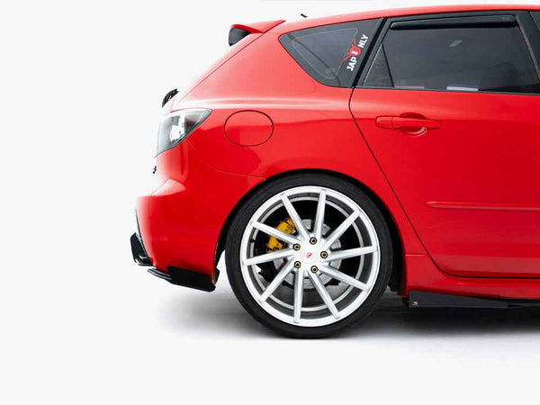 Maxton Design - Street PRO Rear Side Splitters + Flaps Mazda 3 MPS Mk1 EU Version