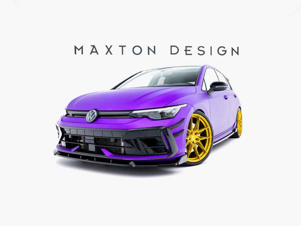 Maxton Design - Front Splitter V.3 + Flaps Volkswagen Golf R Mk8 Facelift