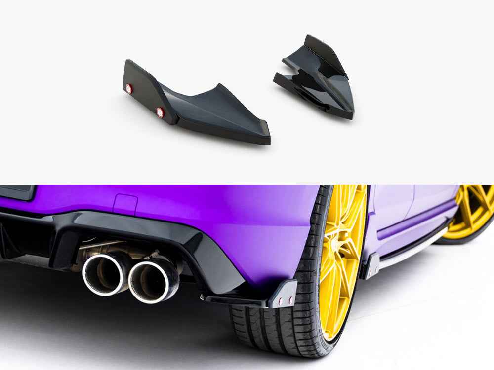 Maxton Design - Rear Side Splitters V.5 + Flaps Volkswagen Golf R Mk8 Facelift