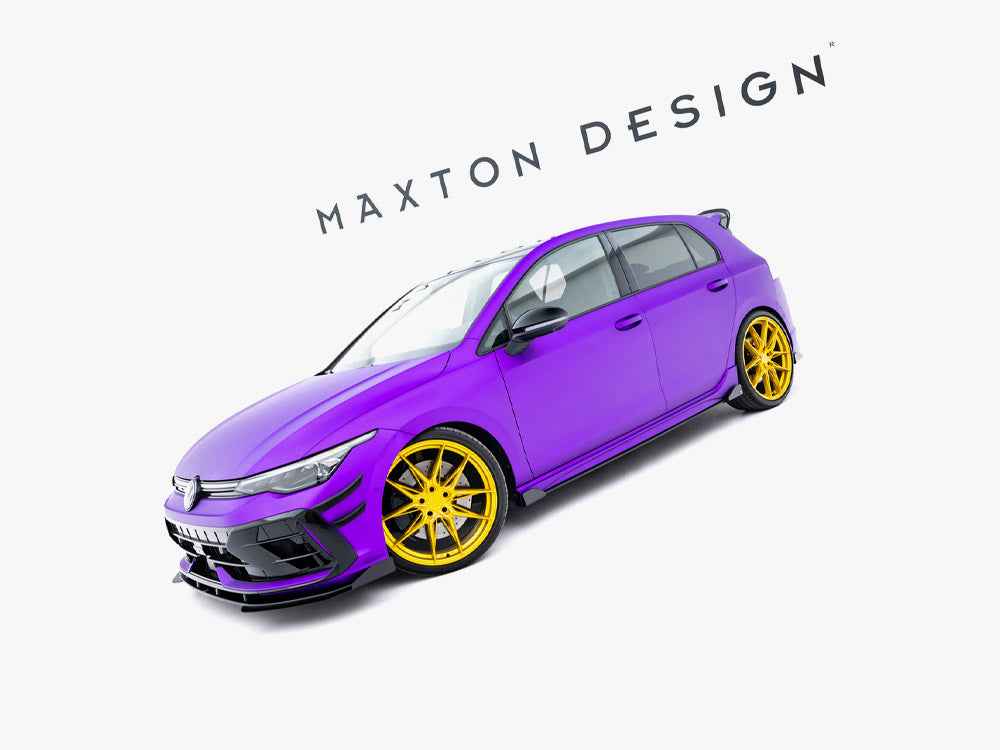 Maxton Design - Street PRO Side Skirts Diffusers + Flaps Volkswagen Golf R Mk8 / Mk8 Facelift
