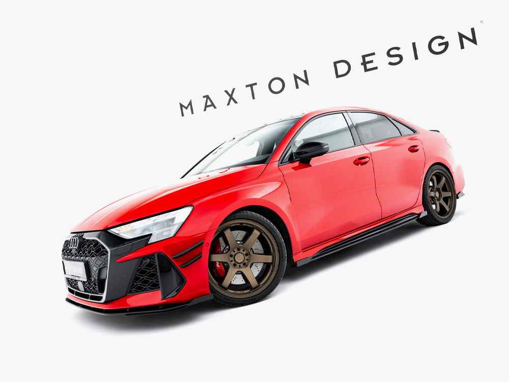 Maxton Design - Street PRO Side Skirts Diffusers + Flaps Audi RS3 Sedan 8Y Facelift