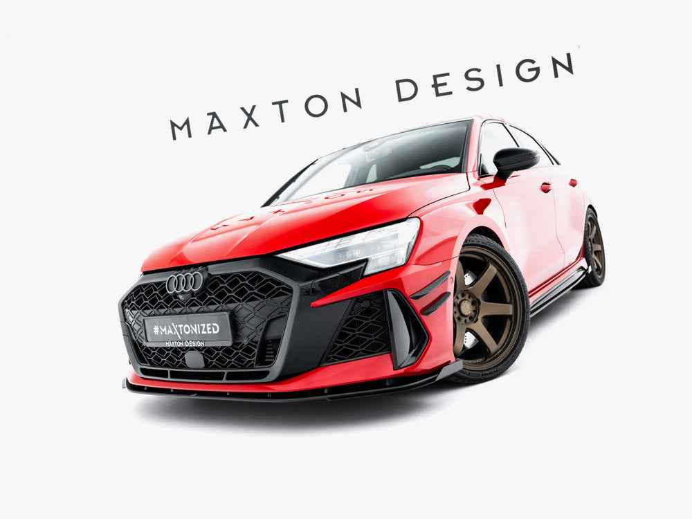 Maxton Design - Street PRO Front Splitter + Flaps Audi RS3 Sedan 8Y Facelift