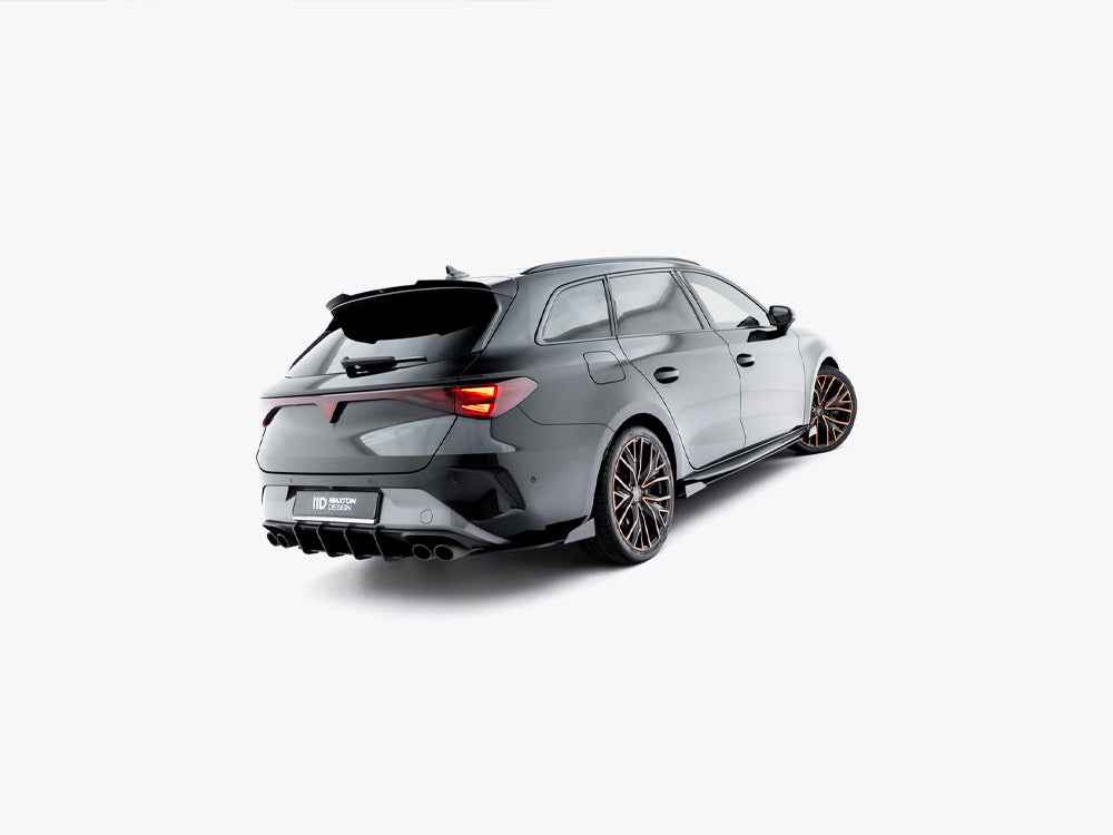 Maxton Design - Street PRO Rear Side Splitters + Flaps Cupra Leon ST Mk1 Facelift