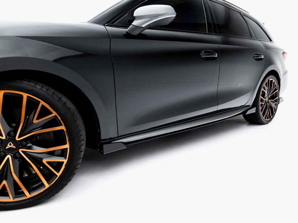 Maxton Design -  Street PRO Side Skirt Diffusers + Flaps Cupra Leon ST / Hatchback Aero Mk1 / Mk1 Facelift