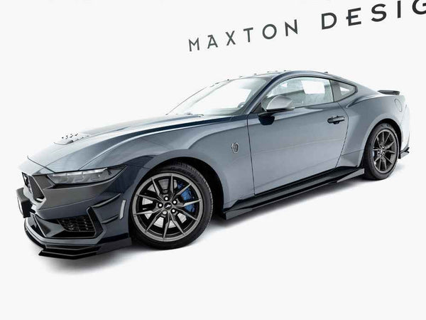 Maxton Design - Street PRO Side Skirts Diffusers + Flaps Ford Mustang Dark Horse Mk7