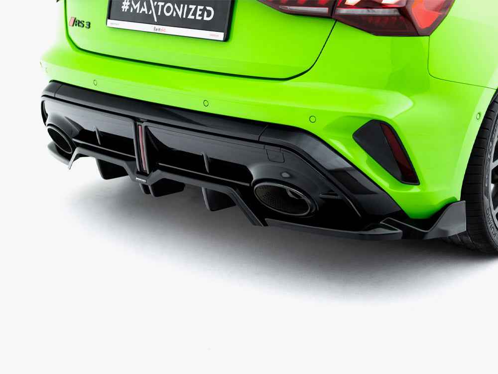 Maxton Design - Rear Splitter (Vertical Bars) V.3 Audi RS3 Sportback 8Y Facelift