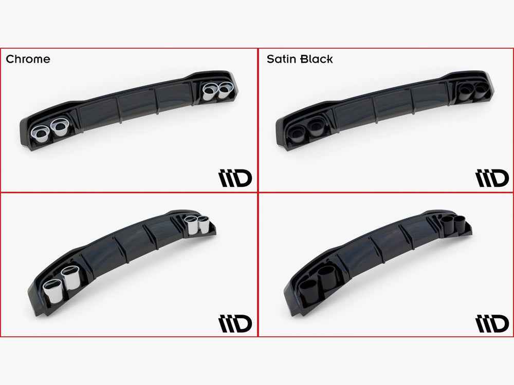 Maxton Design -  Rear Valance + Exhaust Ends Imitation Audi A6 S-Line / S6 C8 / C8 Facelift